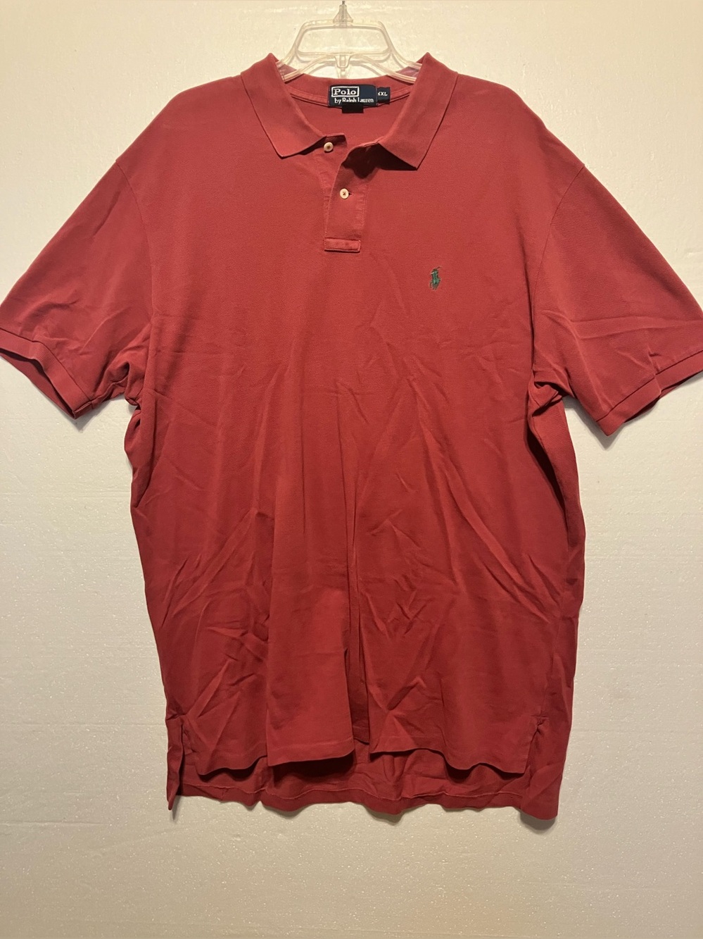 Ralph Lauren Men’s 2XL Brick Red Polo Shirt with Green Pony
